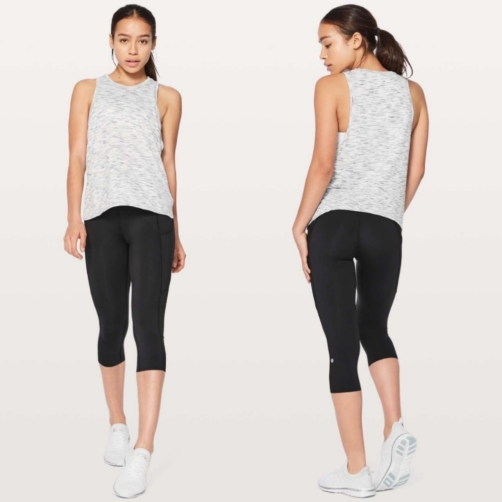 Lululemon Squad Goals Tank Top, Tiger Space Dye Black White